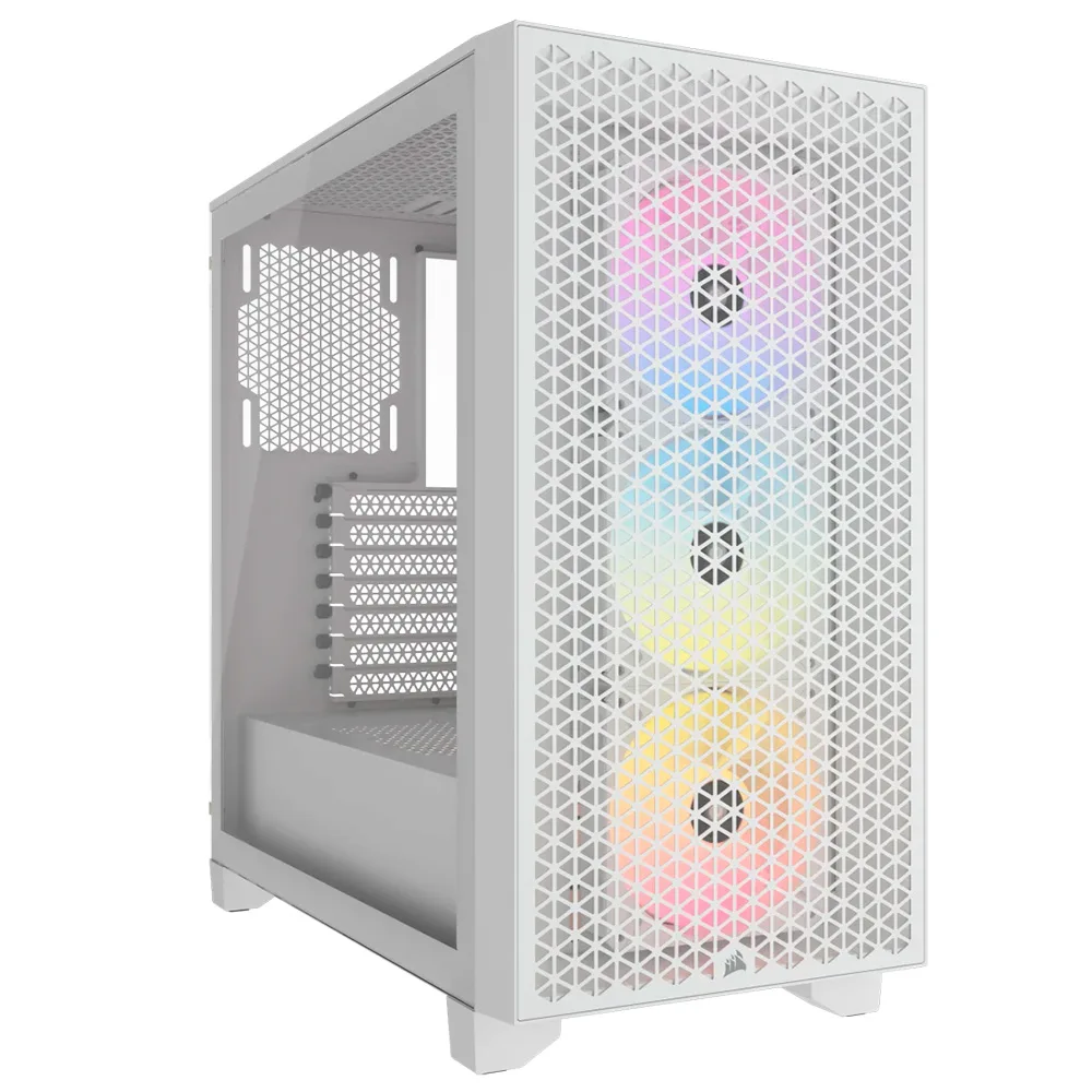 Gabinete Gamer Corsair 3000D Airflow X3 Fan RGB White CC-9011256-WW
