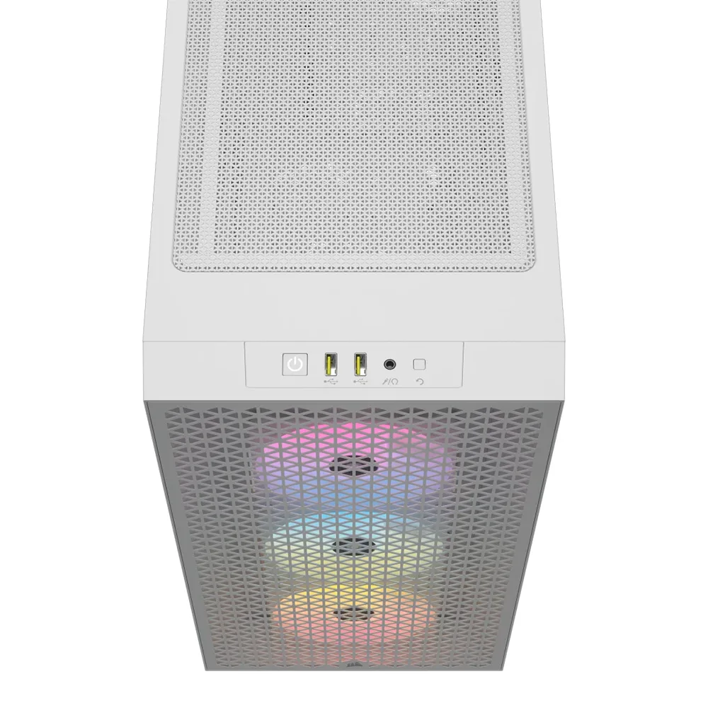 Gabinete Gamer Corsair 3000D Airflow X3 Fan RGB White CC-9011256-WW