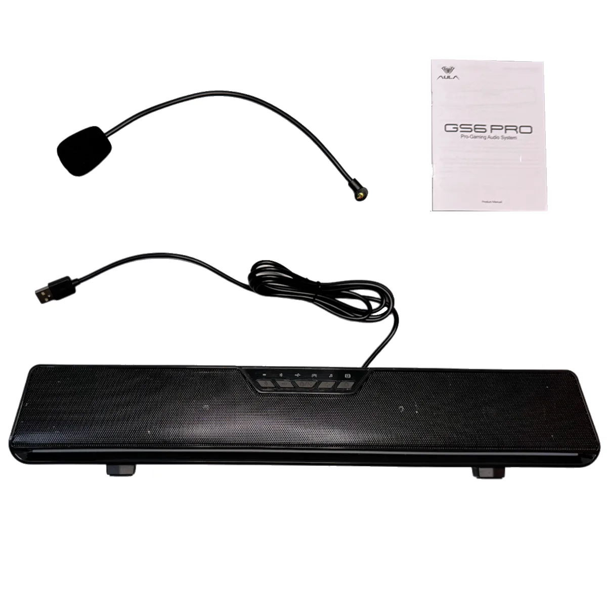 Perifericos Parlante Aula GS6 Pro Black RGB USB/Bluetooth 5.4