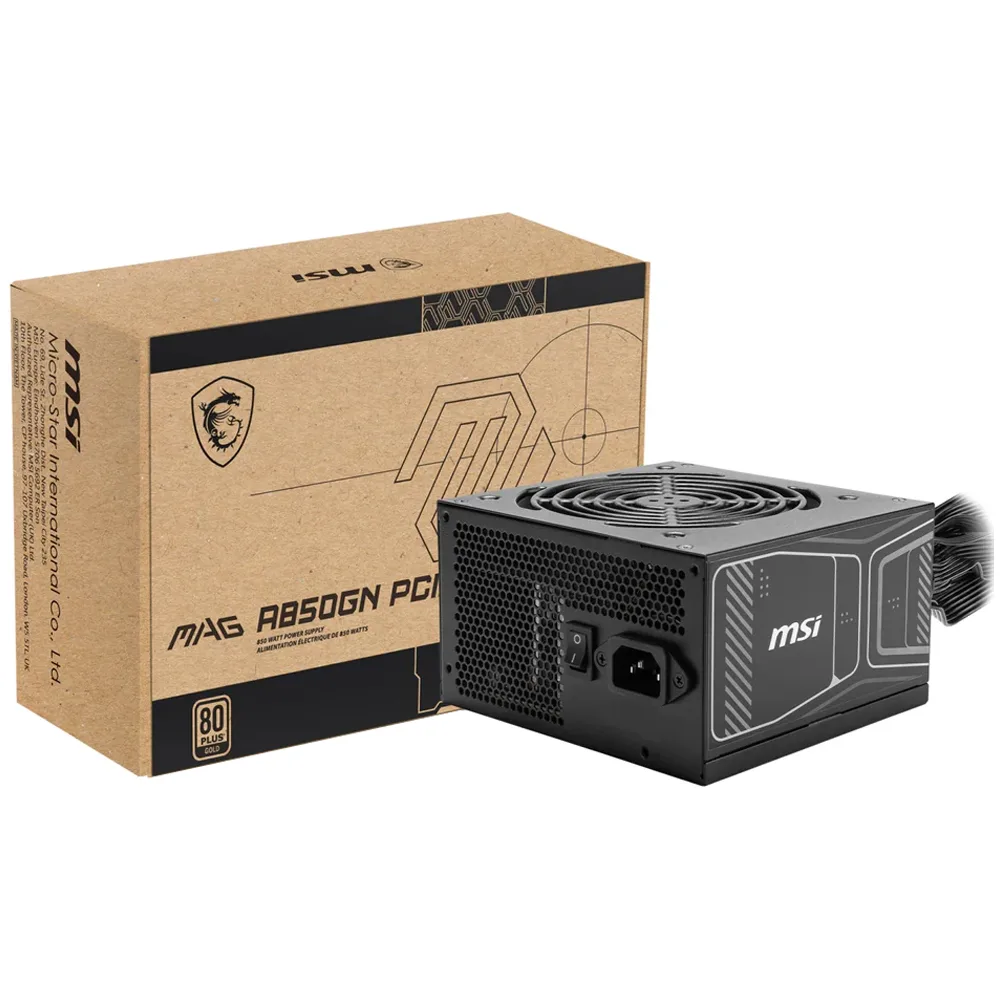 FUENTE CERTIFICADA MSI 850W 80 PLUS GOLD MAG A850GN PCIE5