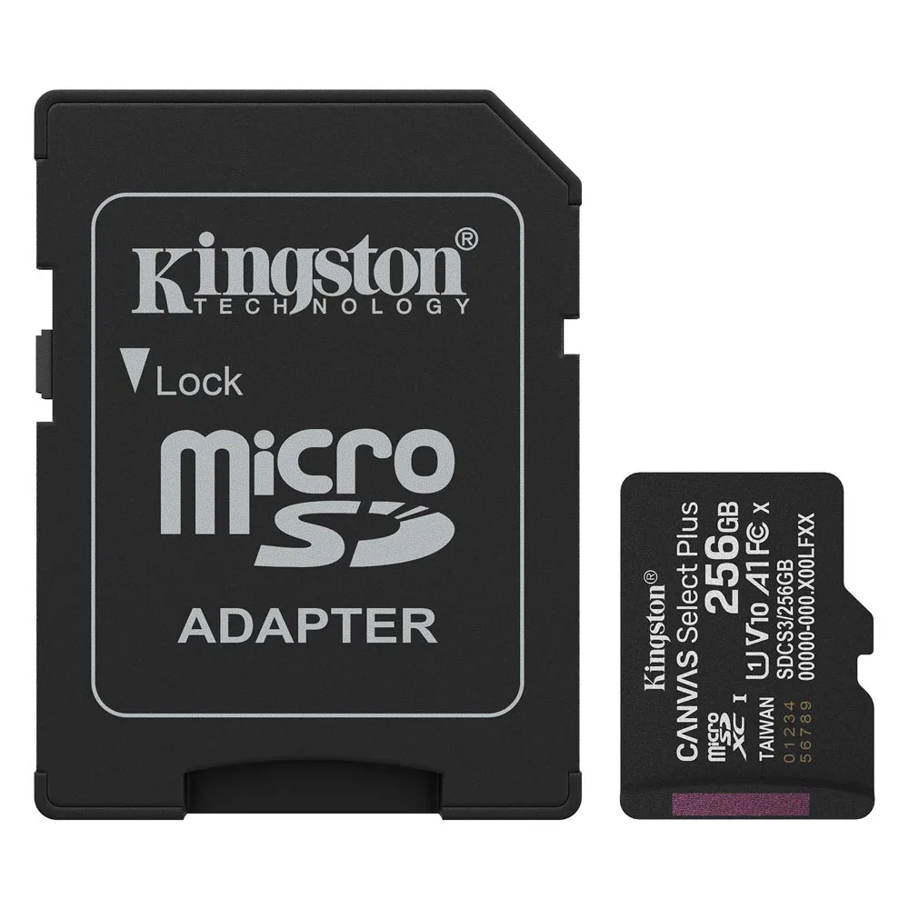 Almacenamiento MicroSD Kingston 256GB 150mb/s A1 Canvas Select Plus SDCS3/256GB