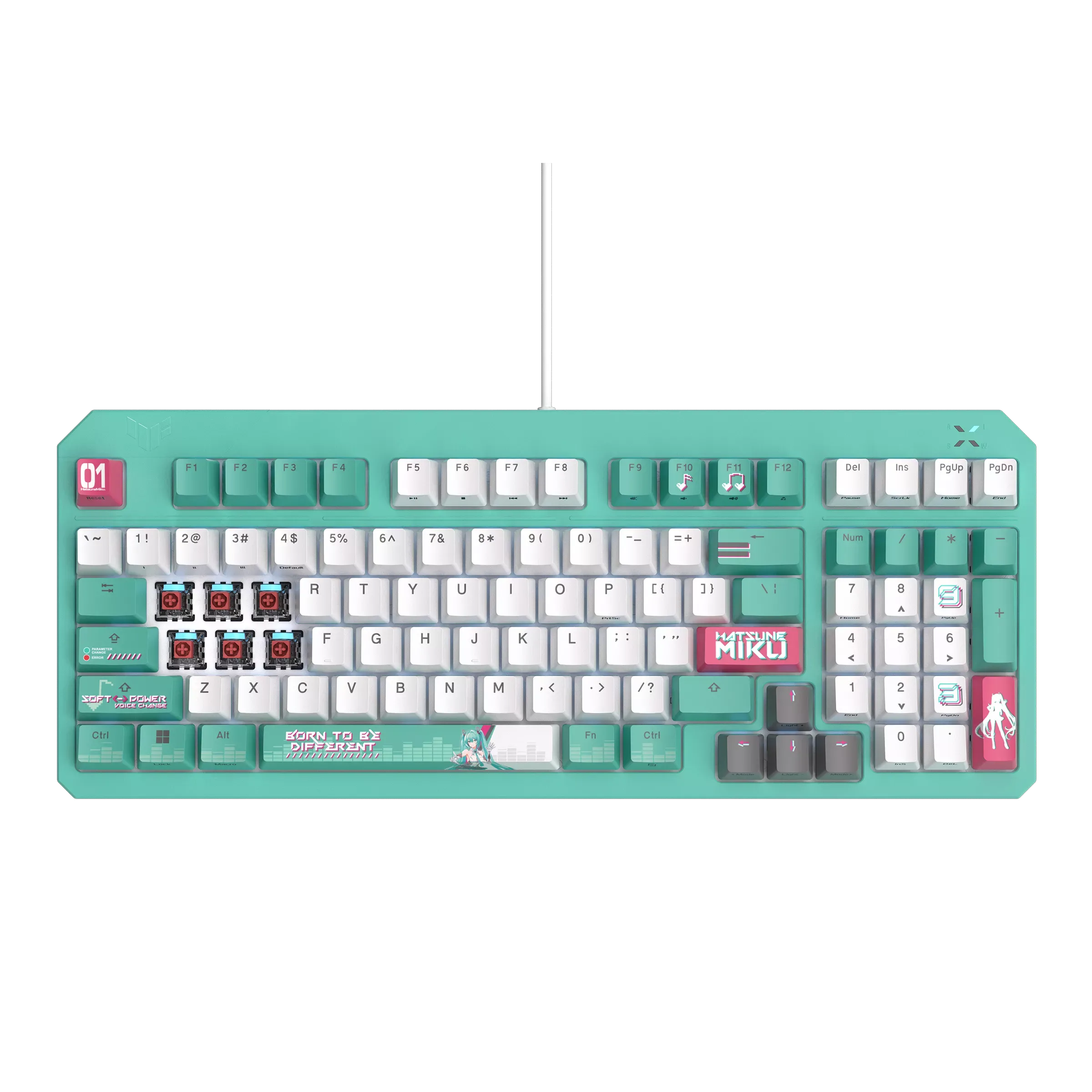 Perifericos Teclado USB Asus Tuf Gaming Hatsune Miku Edition K3 GEN II Gamer Mecanico RA09