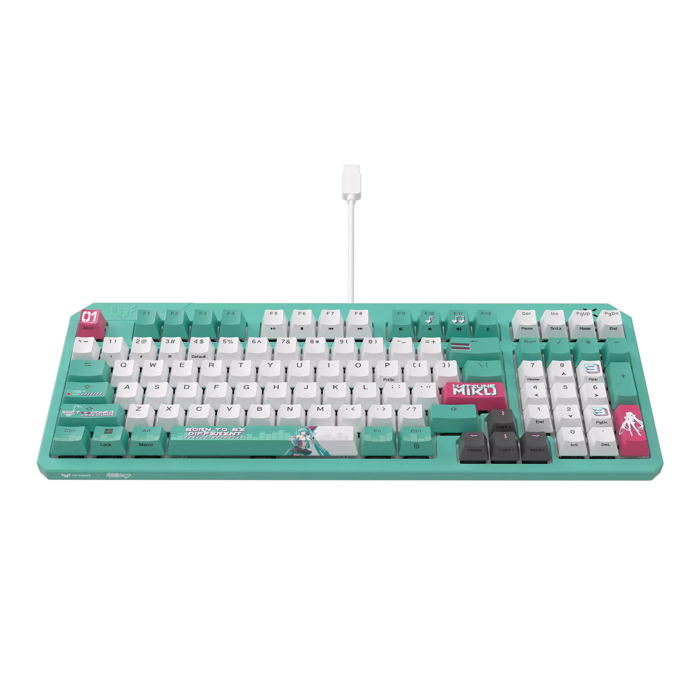 Perifericos Teclado USB Asus Tuf Gaming Hatsune Miku Edition K3 GEN II Gamer Mecanico RA09