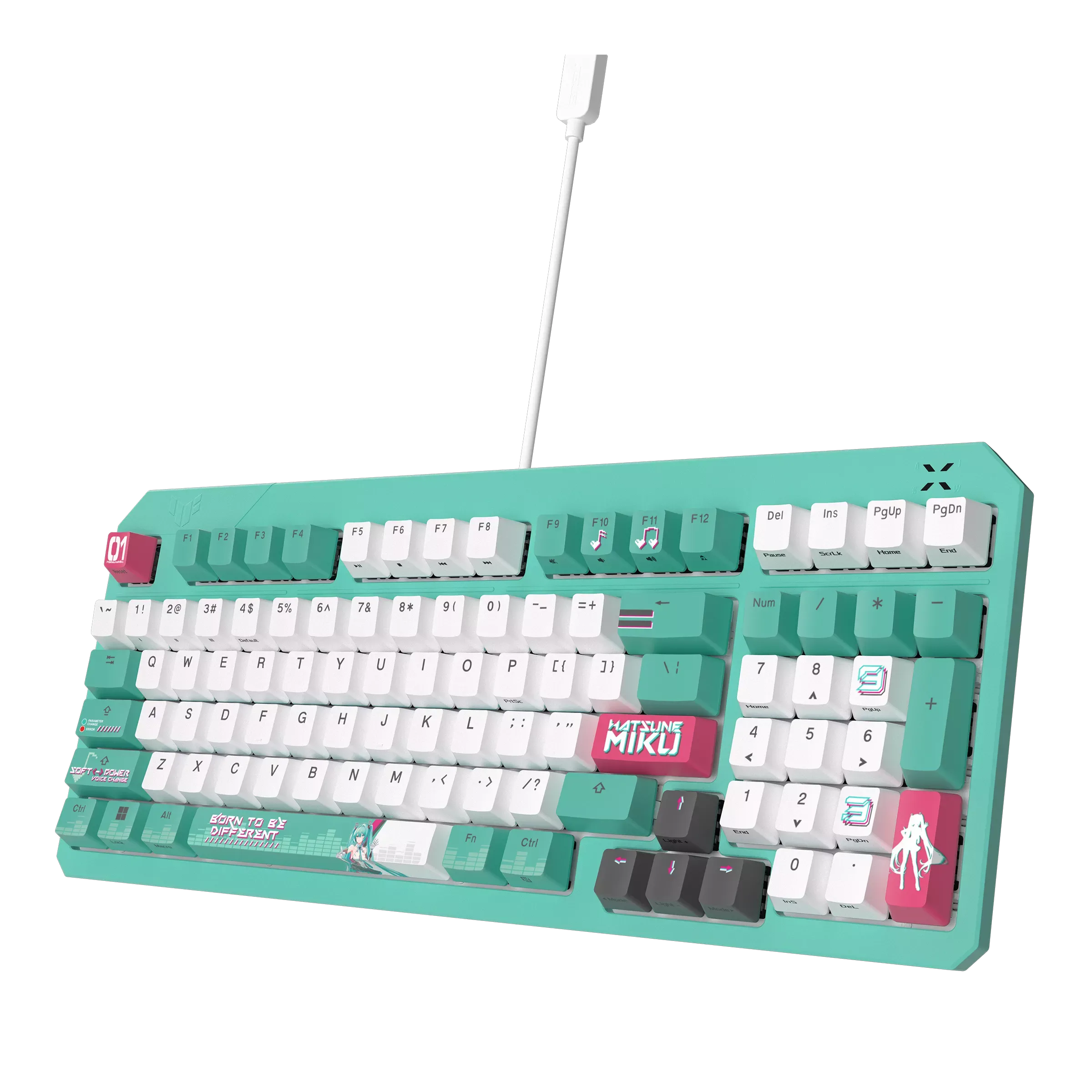 Perifericos Teclado USB Asus Tuf Gaming Hatsune Miku Edition K3 GEN II Gamer Mecanico RA09