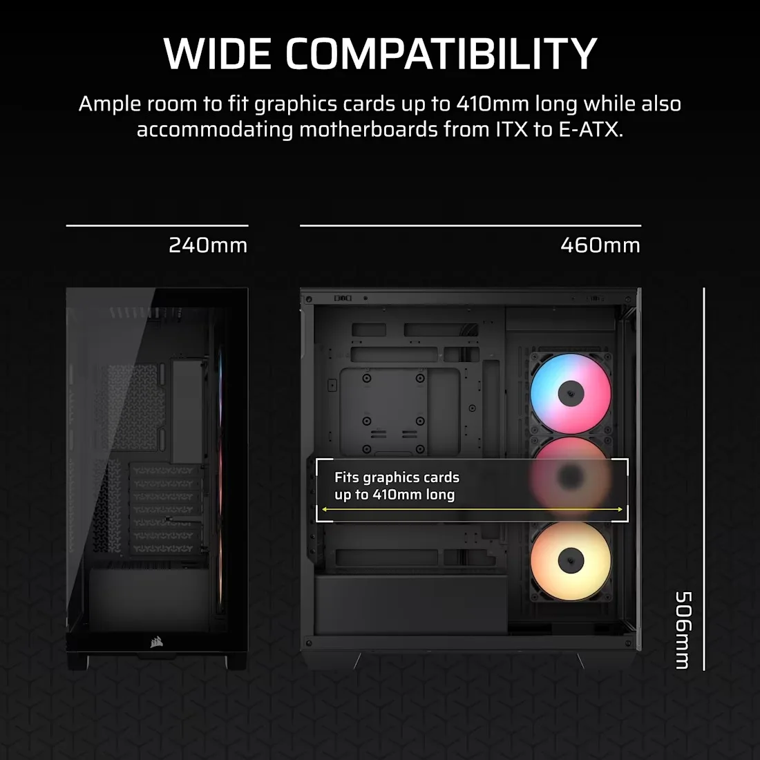 Gabinete Gamer Corsair 3500X RS-R X3 Fan ARGB Black CC-9011322-WW
