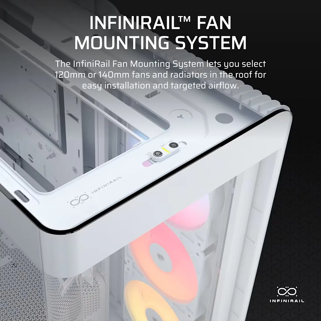 Gabinete Gamer Corsair Frame 4500X RS-R X3 Fan ARGB White CC-9011315-WW