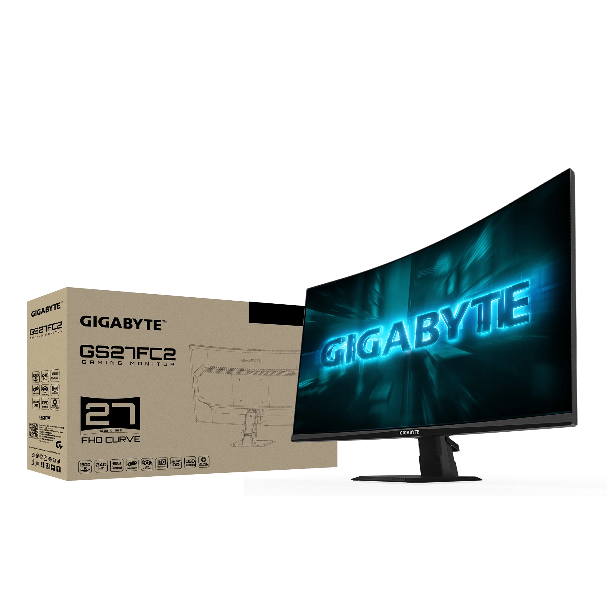 Monitor 27 Gigabyte 240Hz Full HD 1ms Curvo GS27FC2 SA1