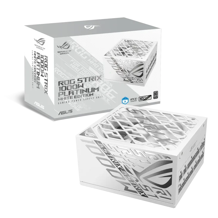 Fuente Certificada Asus 1000W Rog Strix 80 Plus Platinum Full Modular White ROG-STRIX-1000P-GAMING-WHITE
