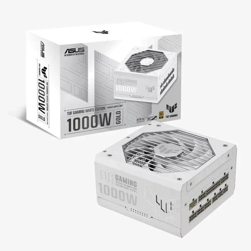 Fuente Certificada Asus 1000W Tuf Gaming 80 Plus Gold Full Modular White TUF-GAMING-1000G-WHITE