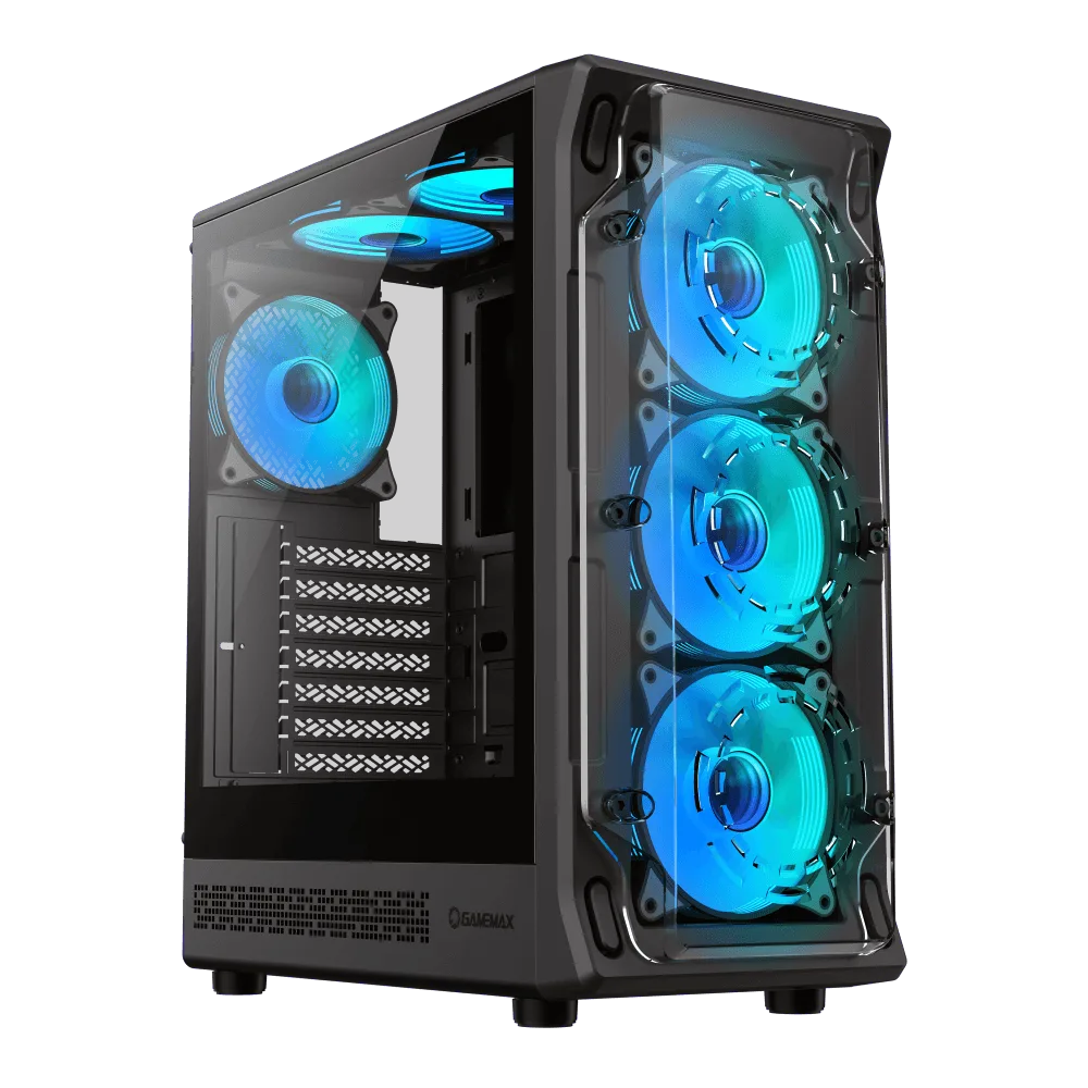 Gabinete Gamer Gamemax Starlight 2 AB X6 Fan ARGB Black STARLIGHT 2 AB