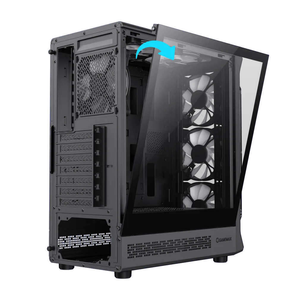 Gabinete Gamer Gamemax Starlight 2 AB X6 Fan ARGB Black STARLIGHT 2 AB