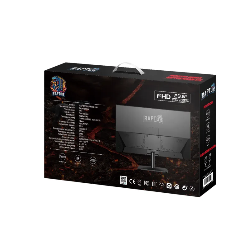 Monitor 24 Raptor 100Hz Full HD RAP-MON-24FHD-100