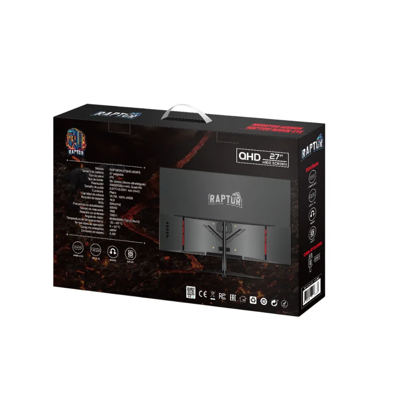 Monitor 27 Raptor 2K 200Hz IPS 1ms RAP-MON-27QHD-200IPS