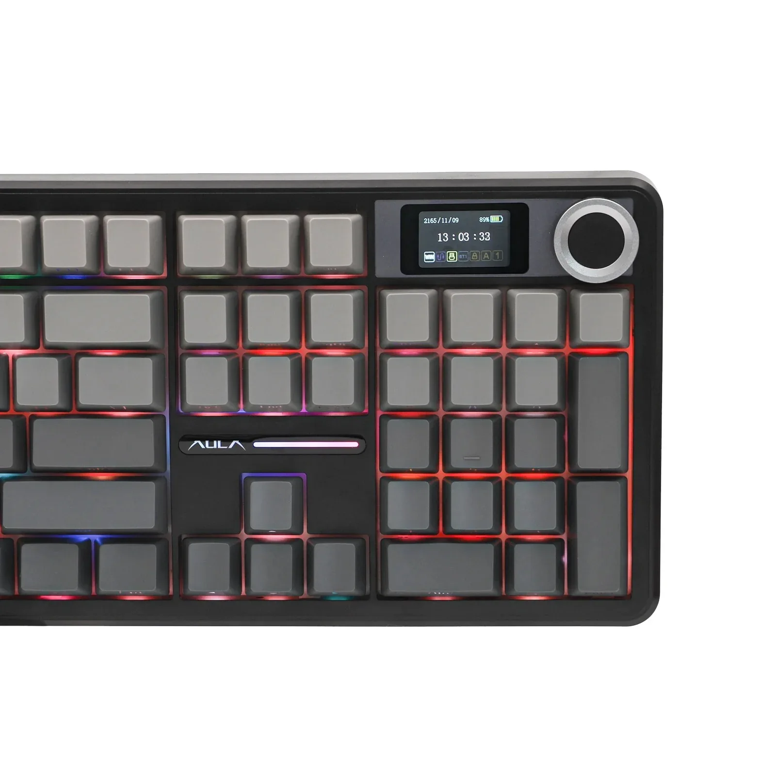 Perifericos Teclado Inalambrico Aula F108 Pro Gradient Gray Switch Zephyr Gamer Mecanico BT