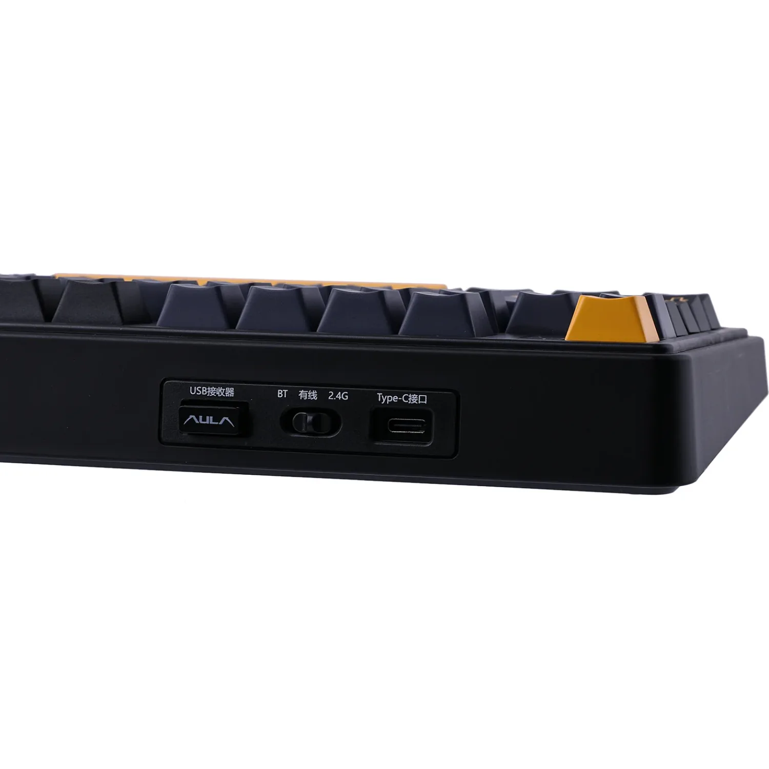 Perifericos Teclado Inalambrico Aula F75 Black Dark Blue Orange RGB Switch Reaper Gamer Mecanico BT