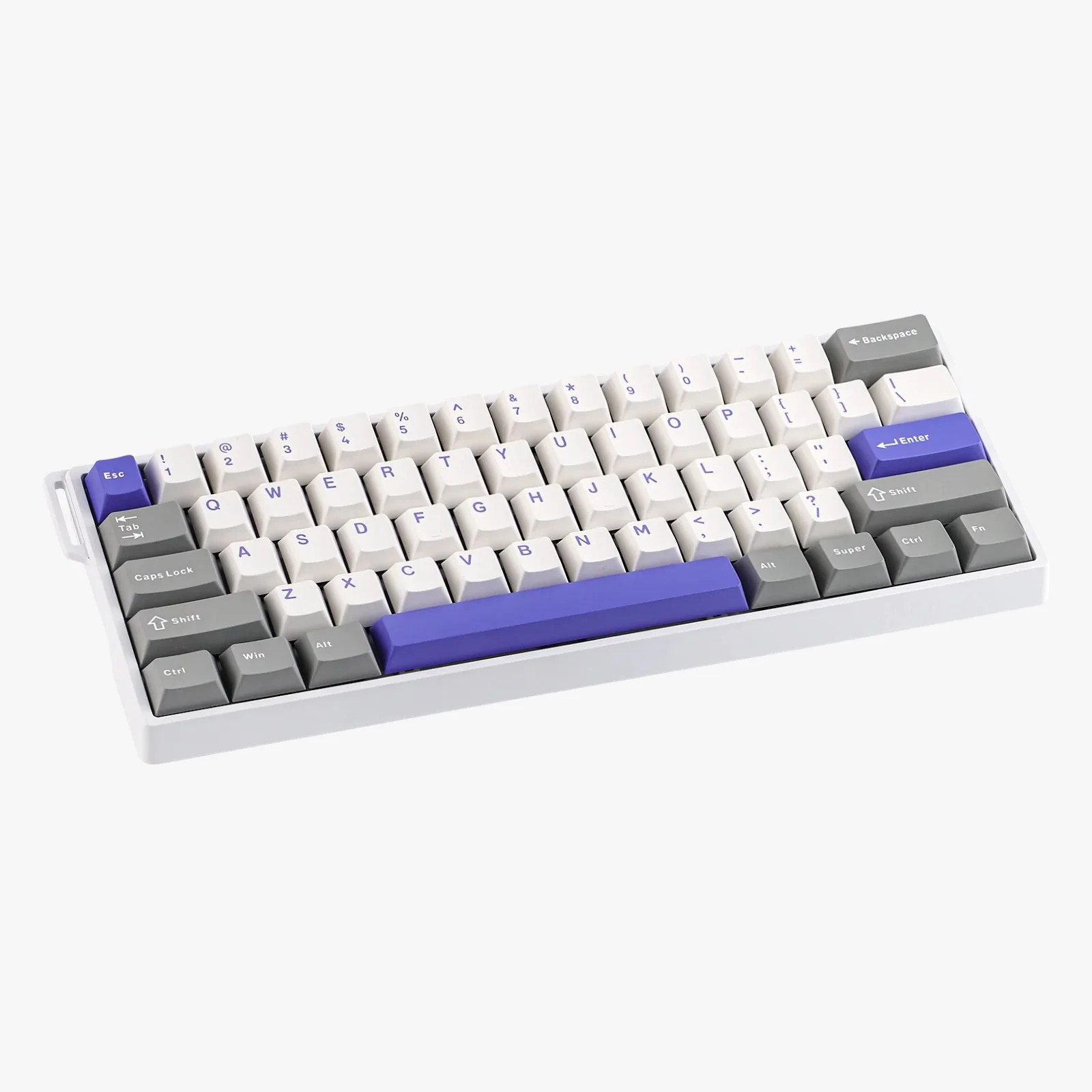 Perifericos Teclado USB Aula WIN68HE Max Grey + White + Blue WingChun Gamer Magnetico Tipo C