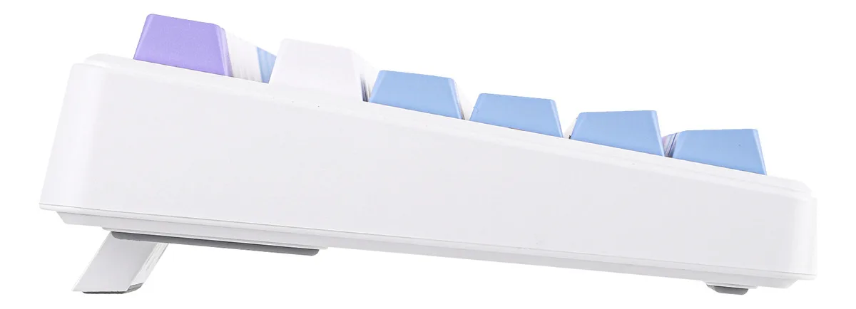 Perifericos Teclado Inalambrico Aula F75 Max Light Blue + White + Purple Switch Reaper Gamer Mecanico BT