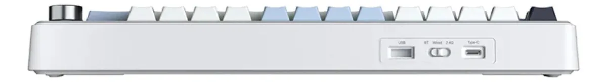 Perifericos Teclado Inalambrico Aula F75 Max Blue + White + Dark Purple Switch Reaper Gamer Mecanico BT