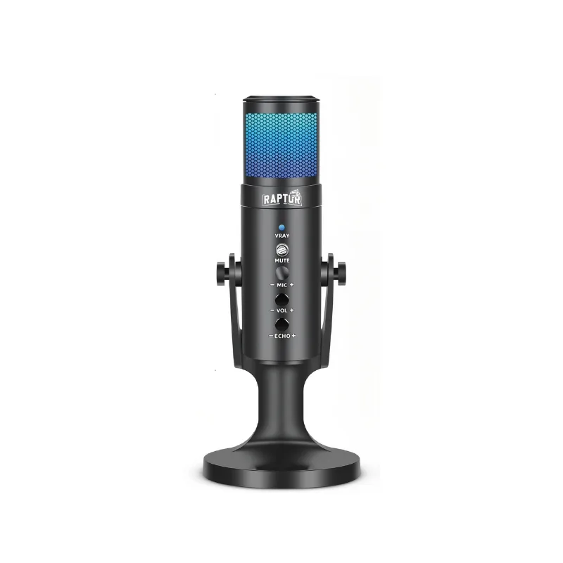 PERIFERICOS MICROFONO RAPTOR VOX PRO RGB BLACK RAP-MICRO-PRO-RGB-USB