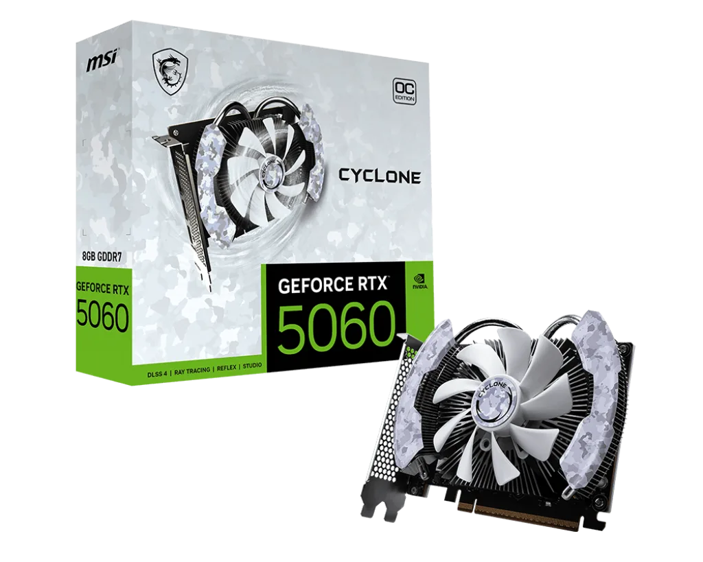 Placa De Video Nvidia Geforce MSI RTX 5060 Cyclone 8G OC G5060-8CC
