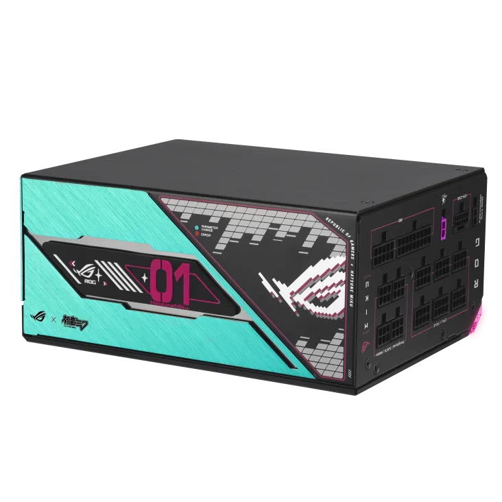 Fuente Certificada Asus 1200W Rog Thor Hatsune Miku 80 Plus Platinum III Full Modular ROG-THOR-1200P3-MIKU