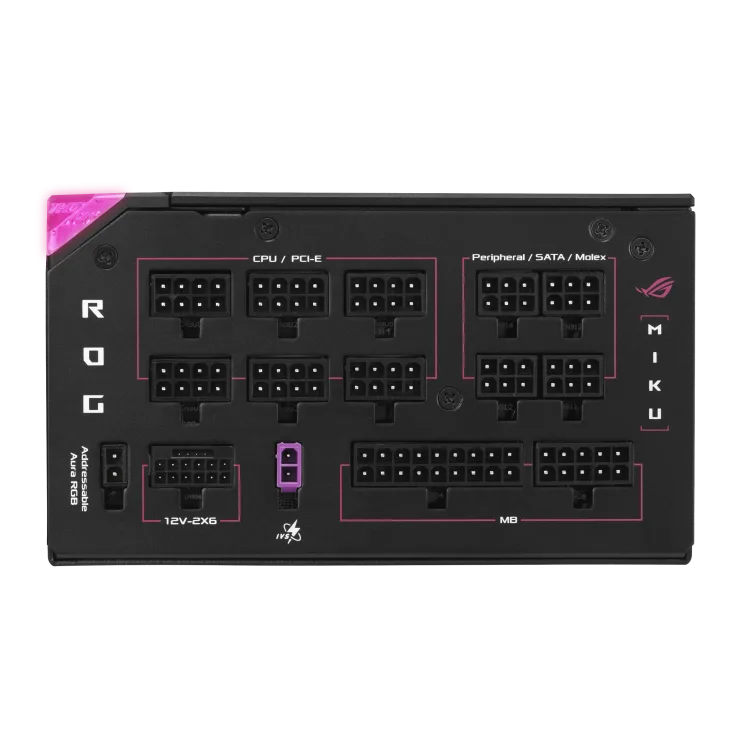 Fuente Certificada Asus 1200W Rog Thor Hatsune Miku 80 Plus Platinum III Full Modular ROG-THOR-1200P3-MIKU