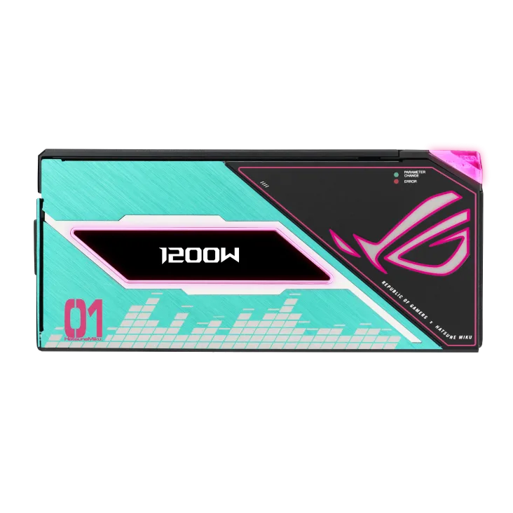 Fuente Certificada Asus 1200W Rog Thor Hatsune Miku 80 Plus Platinum III Full Modular ROG-THOR-1200P3-MIKU