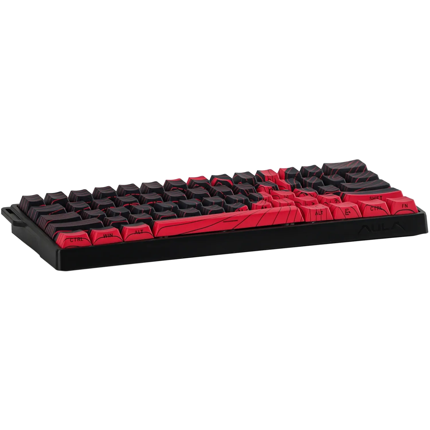 Perifericos Teclado USB Aula WIN60HE Max Black + Red Wing Chun Switch Magnetico Gamer
