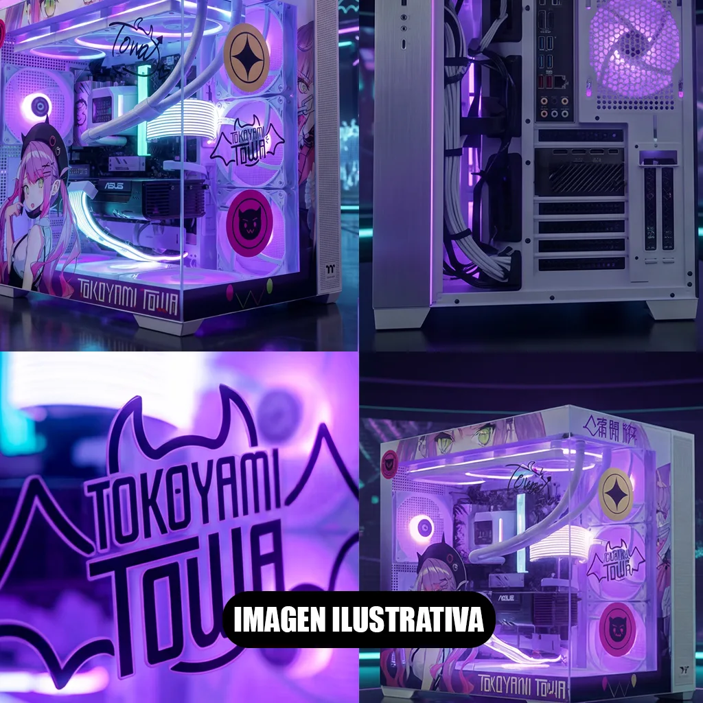 PC Armada Gamer Personalizada Tokoyami Towa Ryzen 7 9800X3D /Cooler /RX 9070 XT /B850 /32GB /2TB /Gabinete /Fuente 750W 80P
