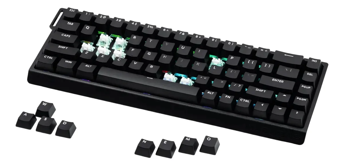 Perifericos Teclado USB FGG Madlions MAD68 HE RGB Black Switch Per Shaft Pro Gamer Magnetico