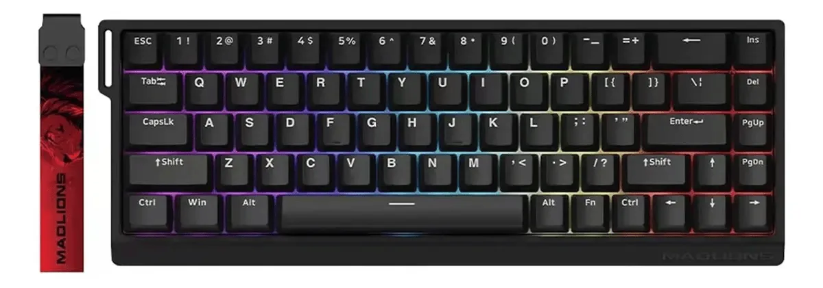 Perifericos Teclado USB FGG Madlions MAD68 HE RGB Black Switch Per Shaft Pro Gamer Magnetico