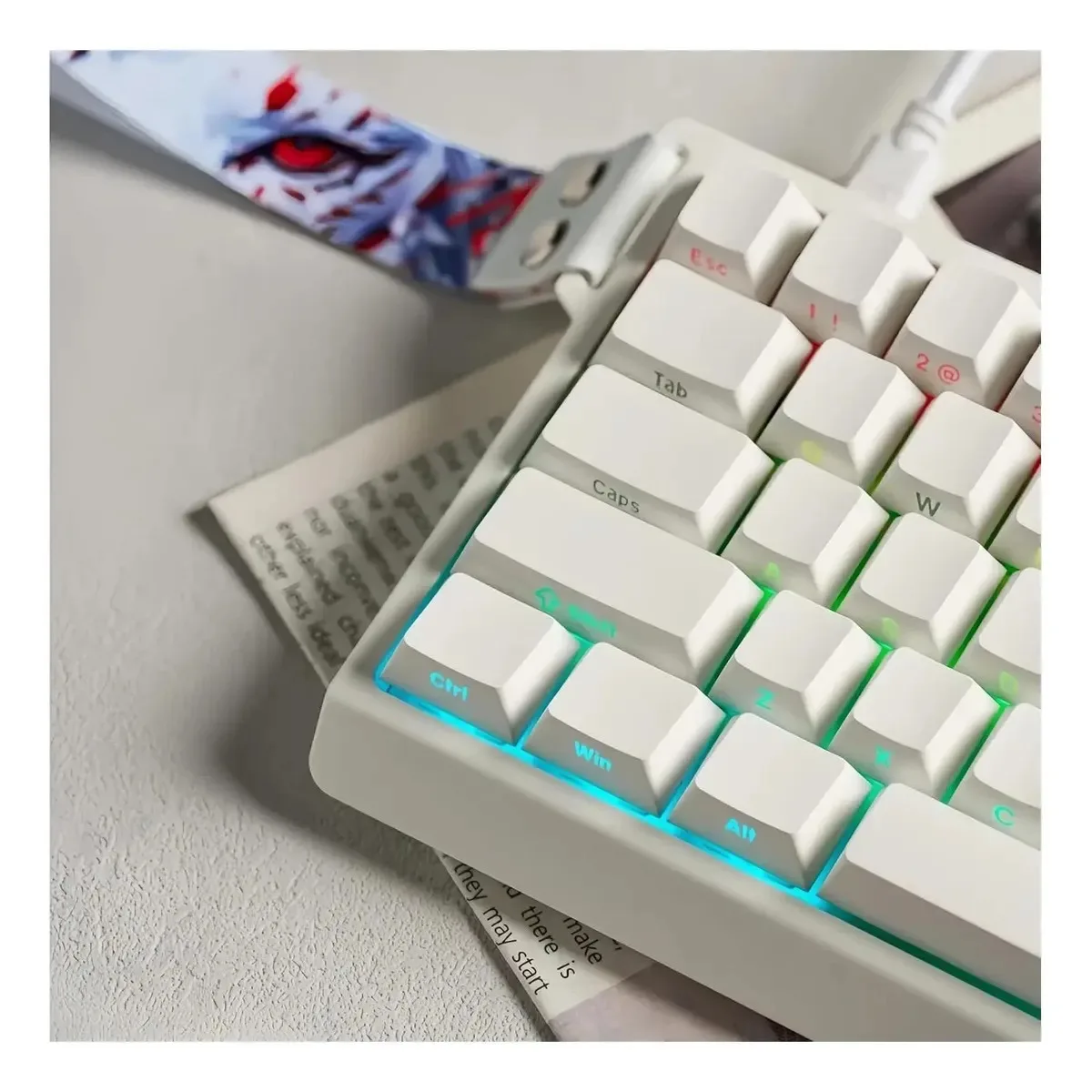 Perifericos Teclado USB FGG Madlions MAD60 HE RGB White Switch Per Shaft Pro Gamer Magnetico