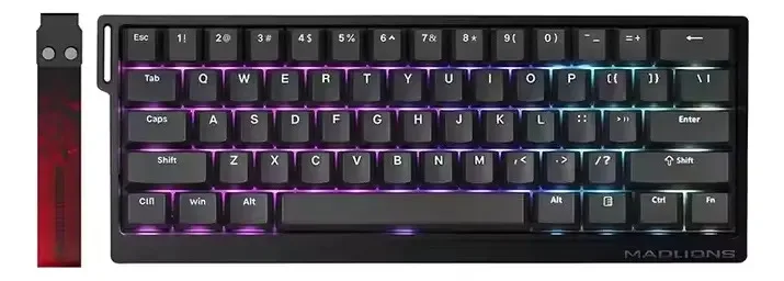 Perifericos Teclado USB FGG Madlions MAD60 HE RGB Black Switch Per Shaft Pro Gamer Magnetico