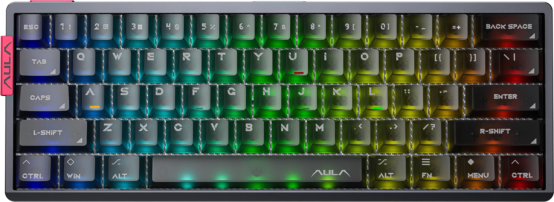 Perifericos Teclado USB Aula AG60 Pro Metalic Gray + Black Switch Aether Magnetico Gamer