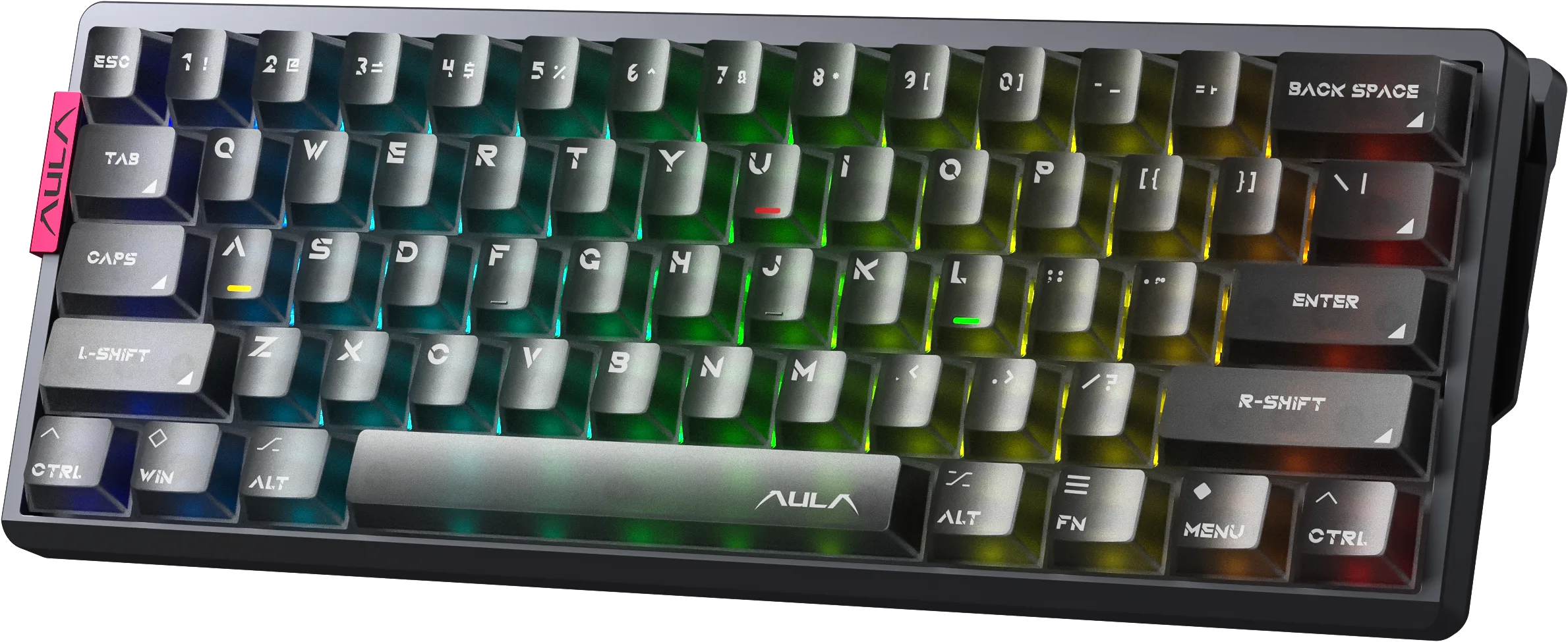 Perifericos Teclado USB Aula AG60 Pro Metalic Gray + Black Switch Aether Magnetico Gamer