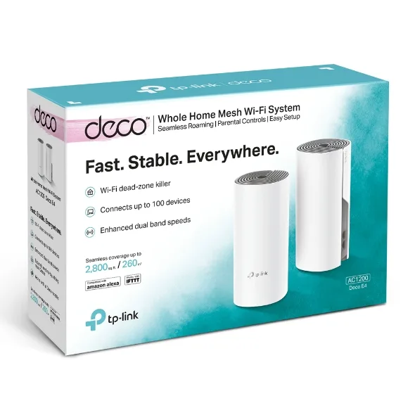 Conectividad Sistema Mesh Tp-Link Deco E4 Pack X2 AC1200