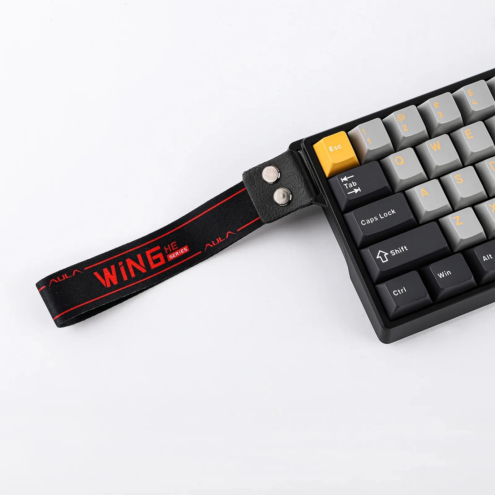 Perifericos Teclado USB Aula WIN68HE Max Dark Grey + Light Grey + Yellow Wing Chun Gamer Magnetico