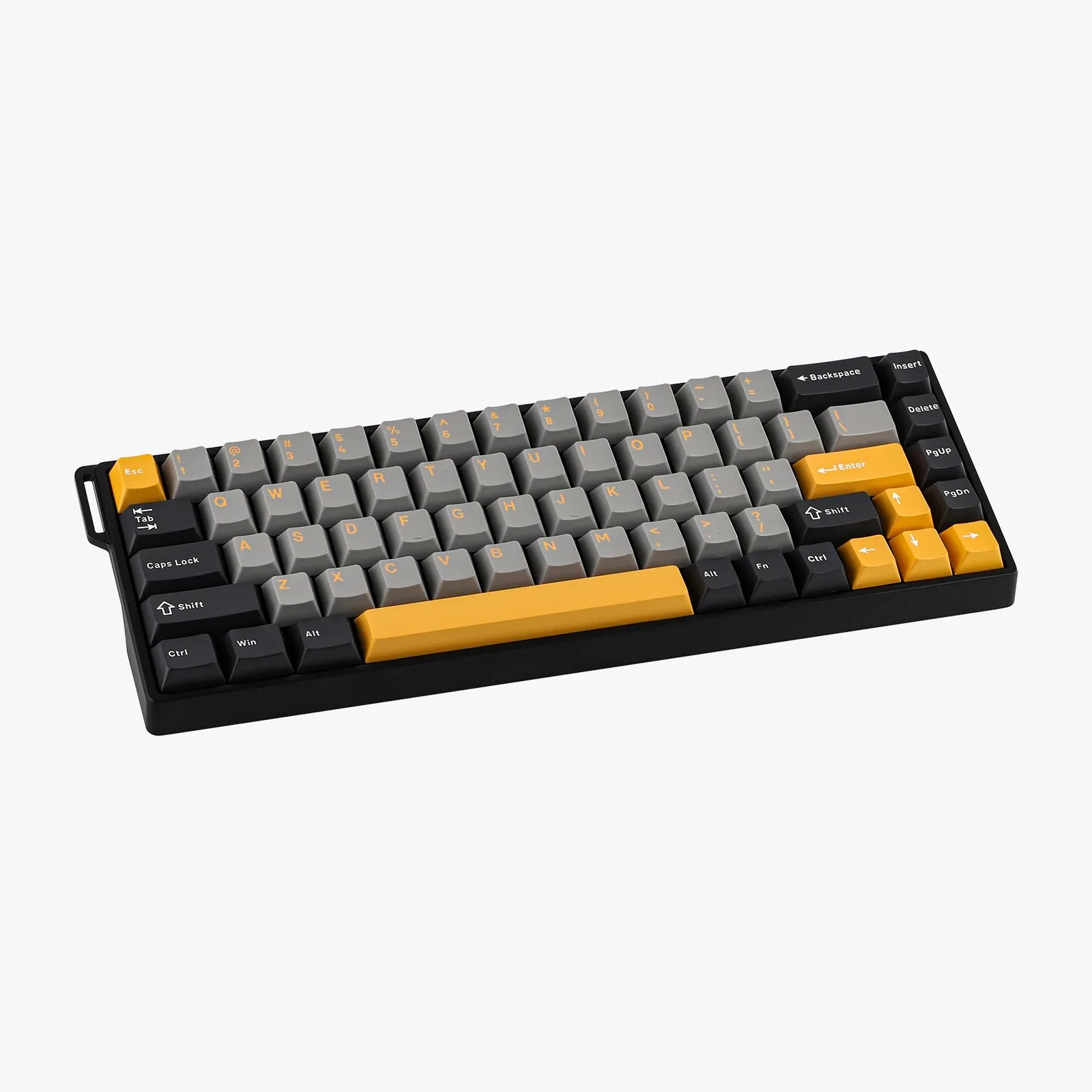 Perifericos Teclado USB Aula WIN68HE Max Dark Grey + Light Grey + Yellow Wing Chun Gamer Magnetico