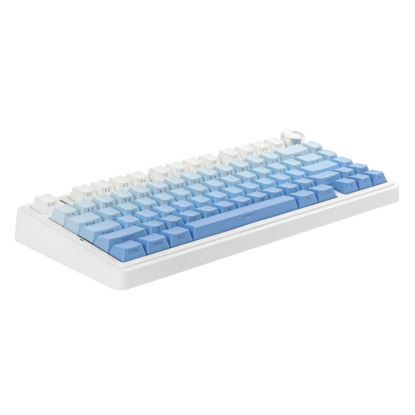 Perifericos Teclado Inalambrico Aula F75 White + Gradient Blue Switch Reaper Gamer Mecanico BT