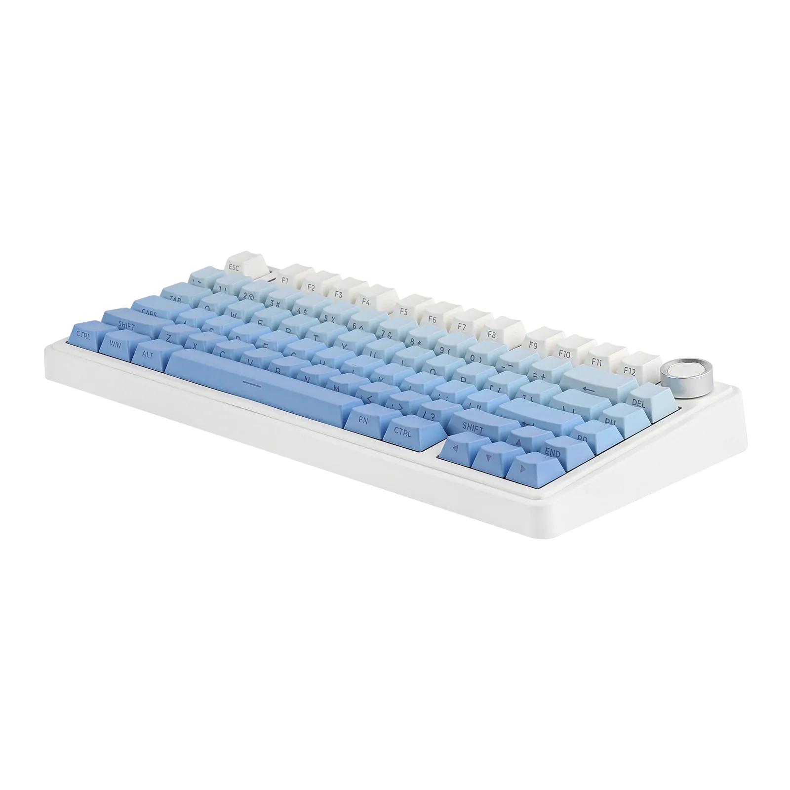 Perifericos Teclado Inalambrico Aula F75 White + Gradient Blue Switch Reaper Gamer Mecanico BT