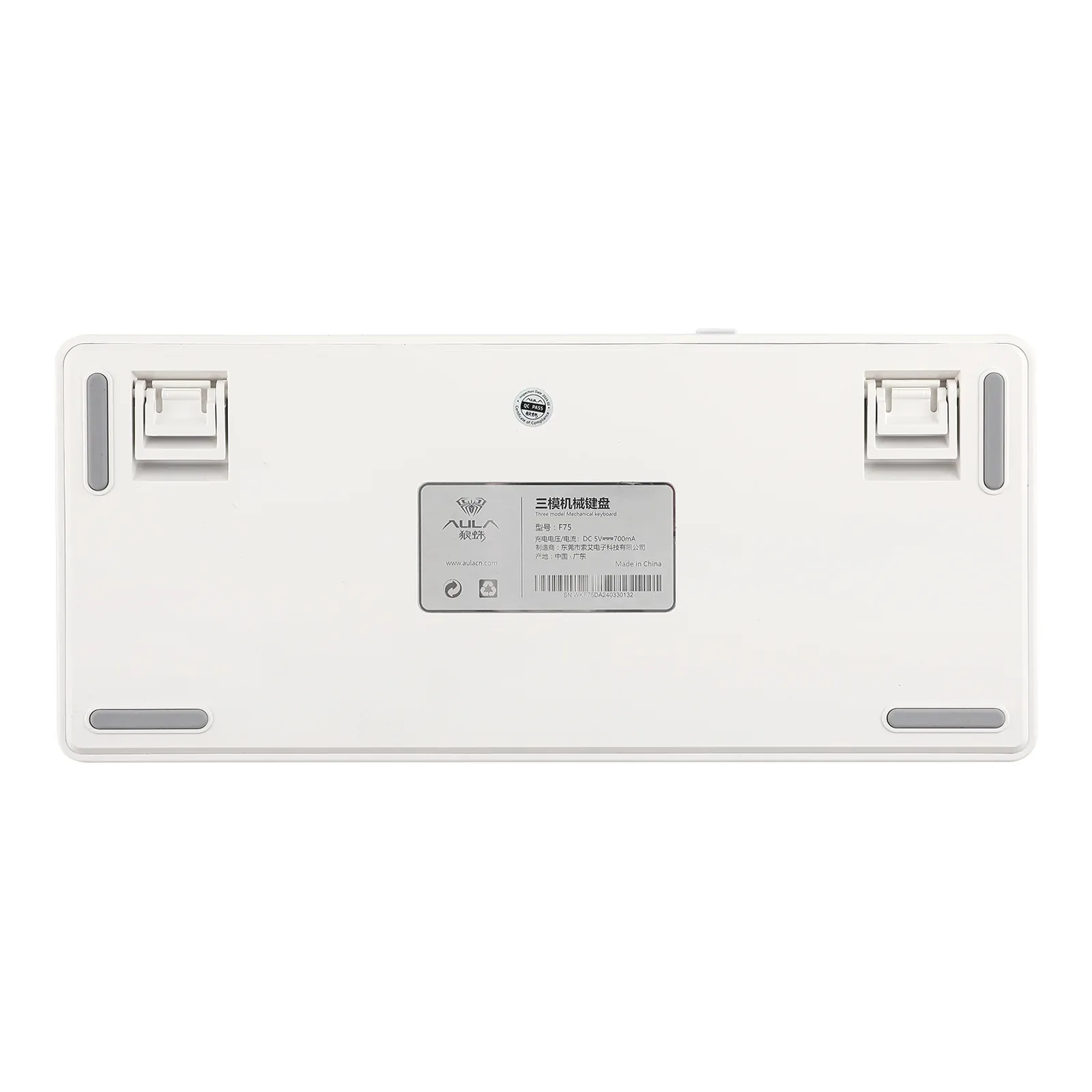 Perifericos Teclado Inalambrico Aula F75 White + Gradient Blue Switch Reaper Gamer Mecanico BT