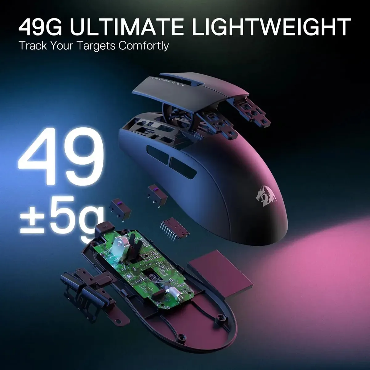 Perifericos Mouse Inalambrico Redragon K1NG PRO 4K Bluetooth White Gamer M916W-PRO-4K
