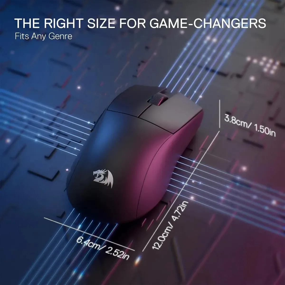 Perifericos Mouse Inalambrico Redragon K1NG PRO 4K Bluetooth White Gamer M916W-PRO-4K