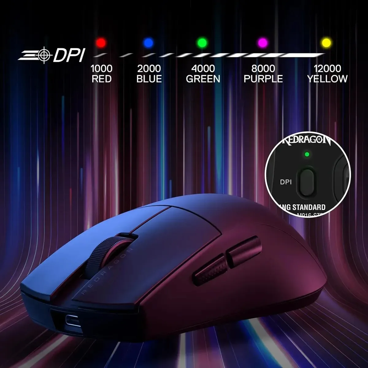 Perifericos Mouse Inalambrico Redragon K1NG PRO 4K Bluetooth White Gamer M916W-PRO-4K