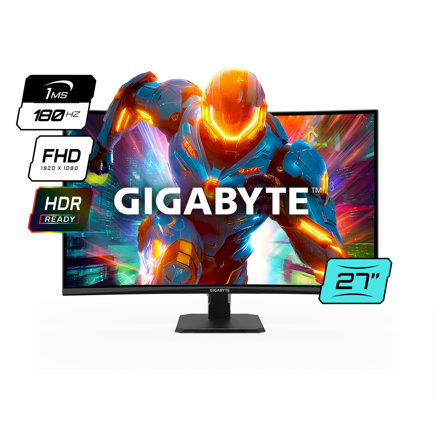 Monitor 27 Gigabyte 180Hz Full HD 1ms Curvo GS27FC