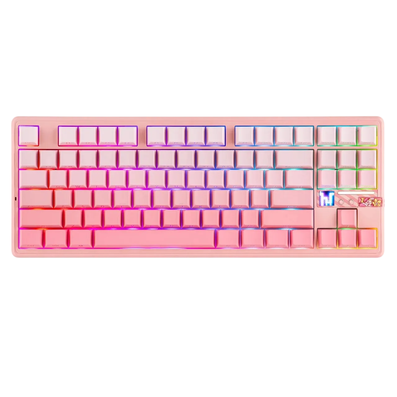 Perifericos Teclado Inalambrico Aula F87 Pro V2 Pink + Gradient Pink Gamer Mecanico BT