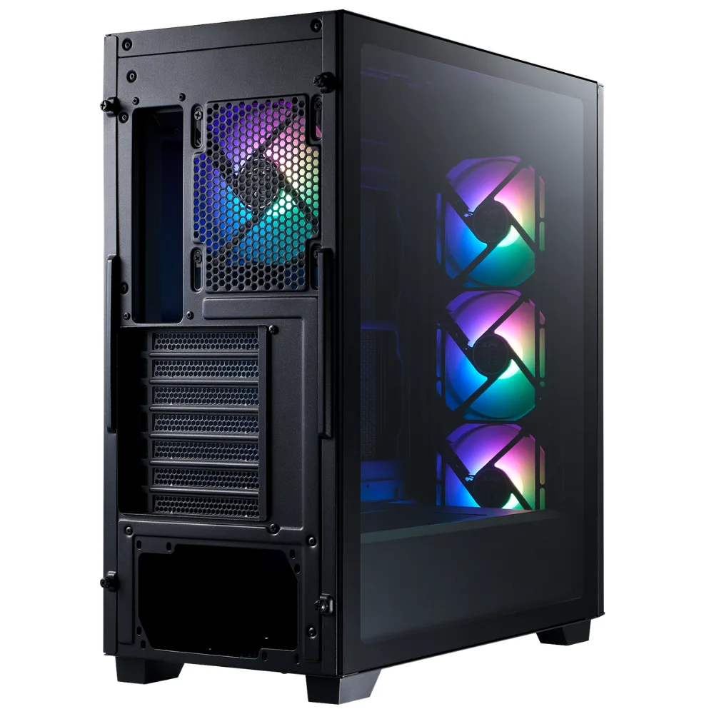 Gabinete Gamer XPG Lander 500 X4 Fan ARGB Black LANDER500MTA-BKCWW