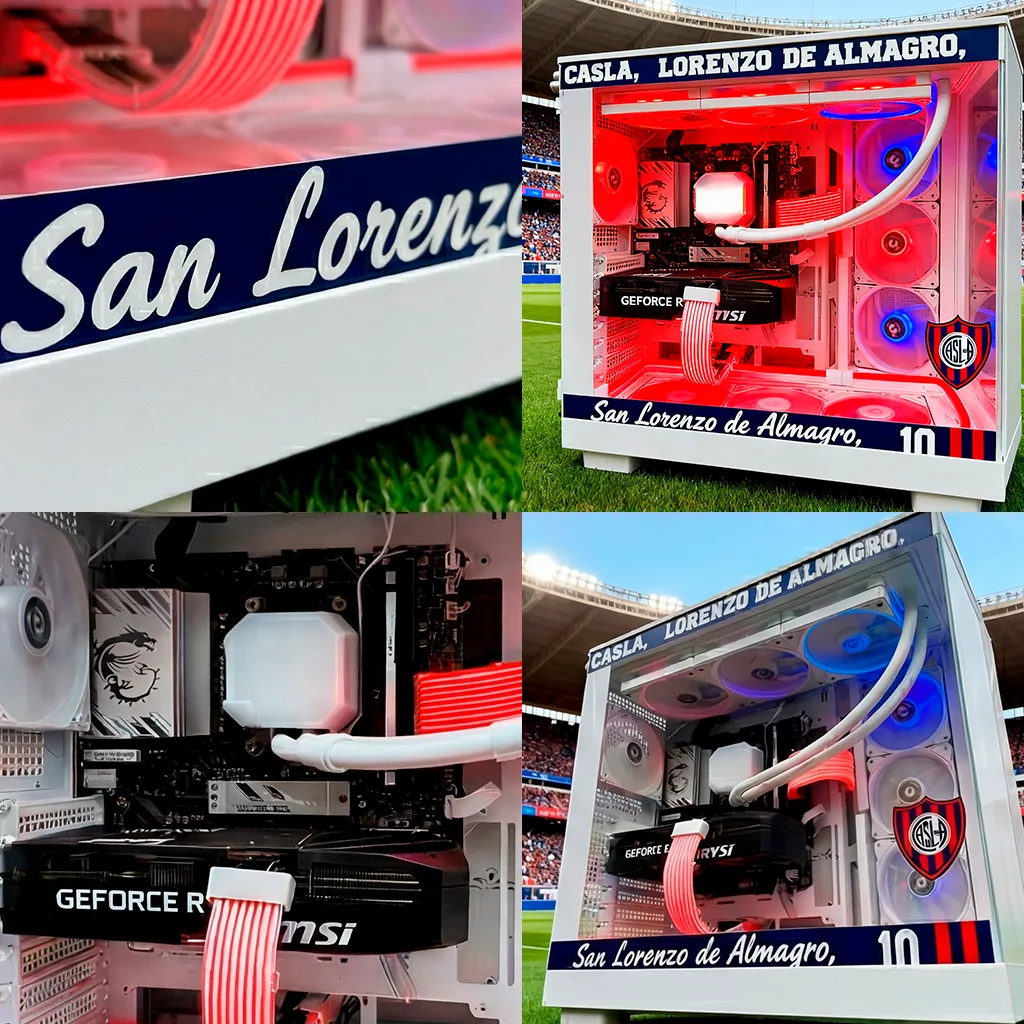 PC Armada Gamer Personalizada San Lorenzo Ryzen 7 7700X /Cooler /RTX 5070 Ti /B850 /32GB /2TB /Gabinete /Fuente 750W 80P