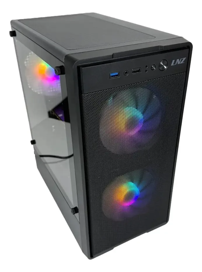 Gabinete Gamer LNZ M11 X3 Fan FRGB Black M11-SF-FRGB