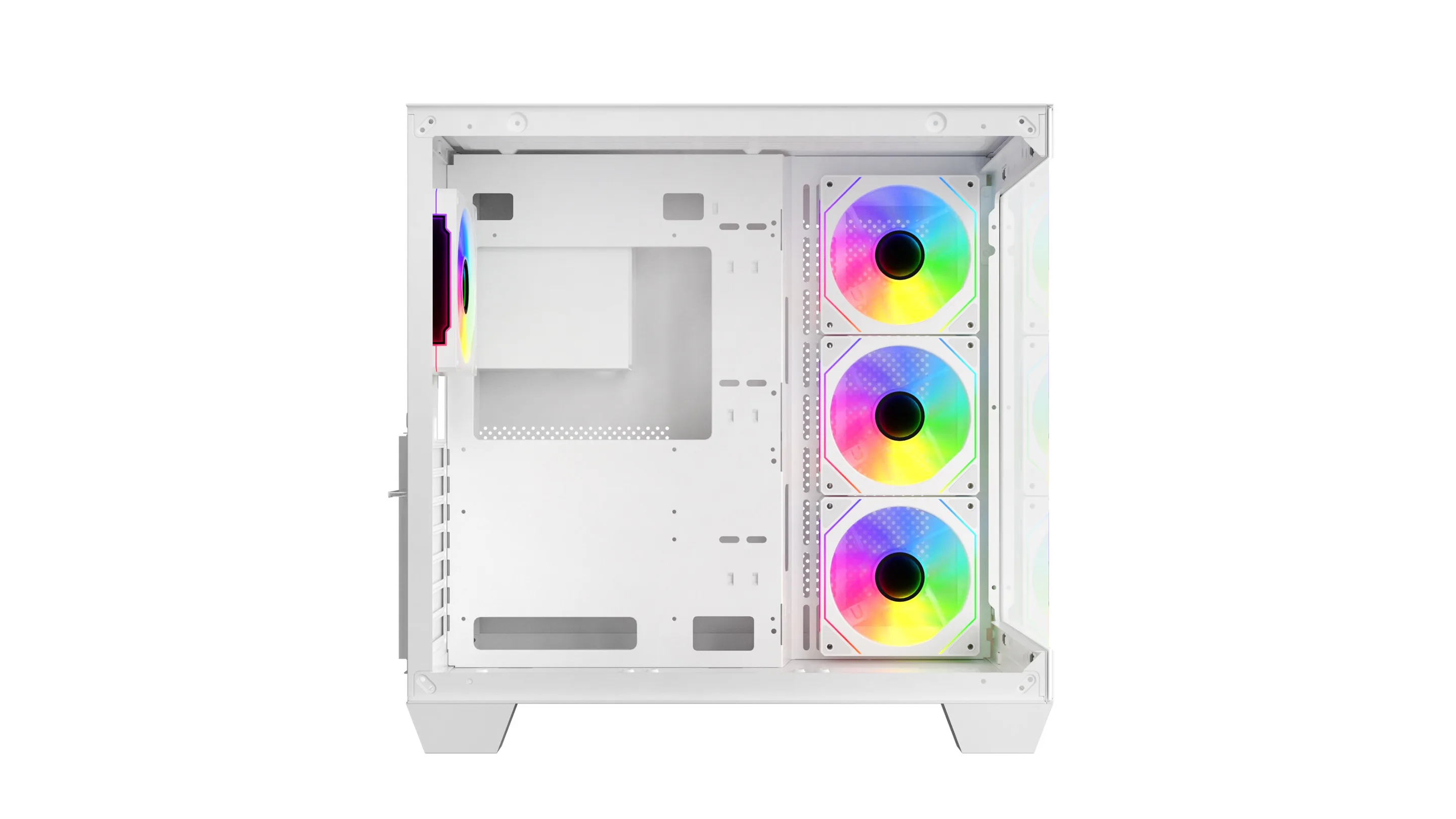 Gabinete Gamer Sentey Bearer PWM X4 Fan ARGB White BEARER-PWM-WHTA